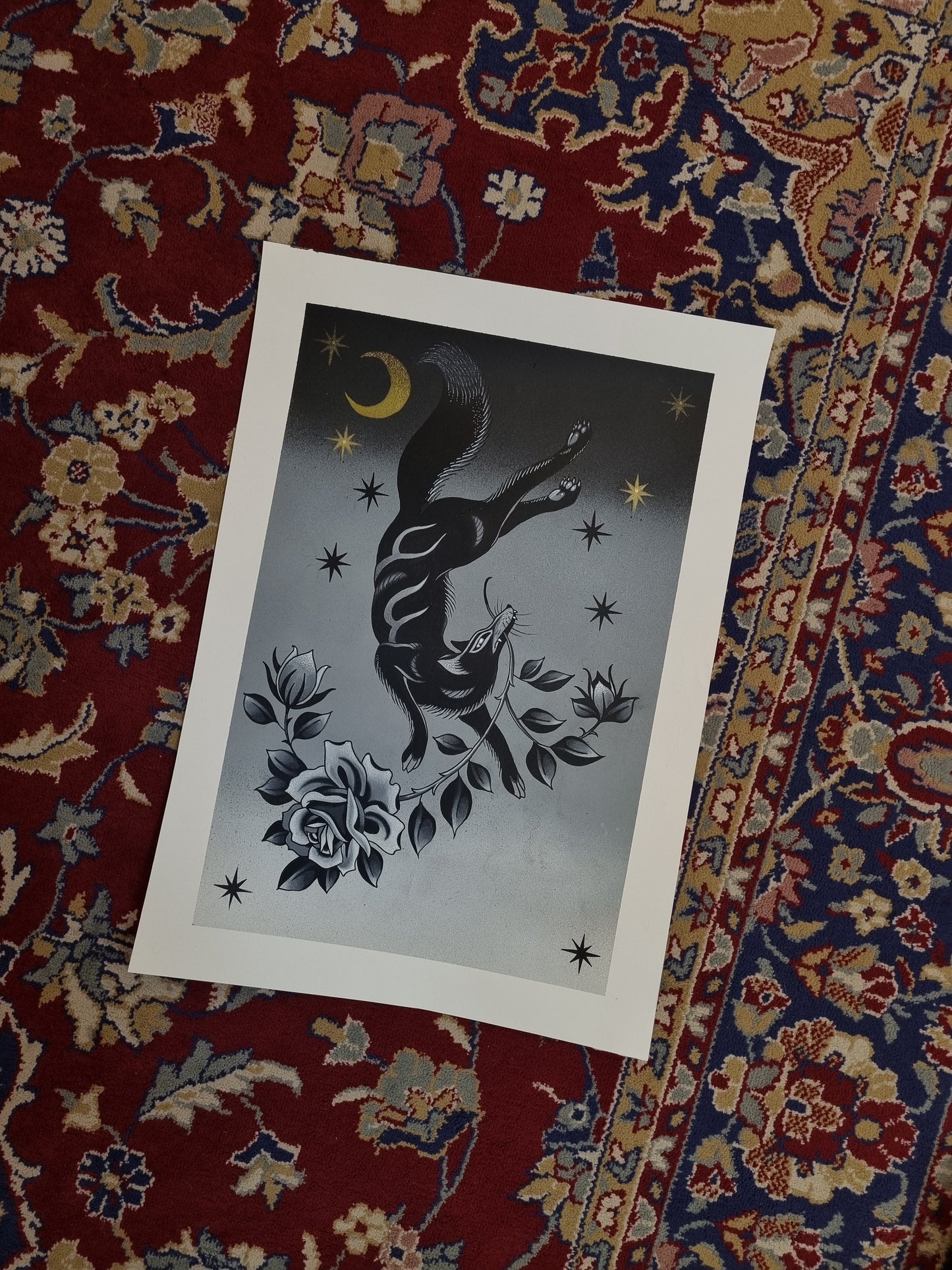 Fox painting A3 print